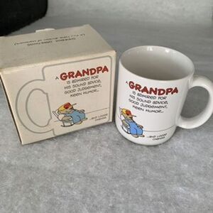 Hallmark 1986 Shoebox Greetings A Grandpa Is Admired Coffee Cup In Box *New*